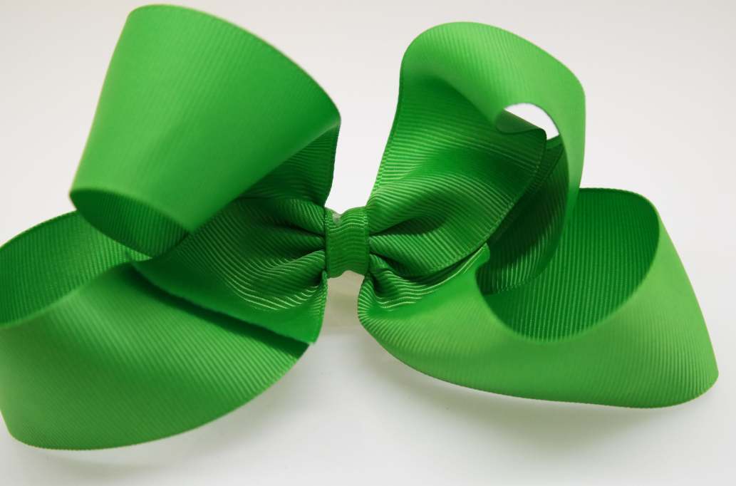 Flat loopy flower hair bow Color: classical green